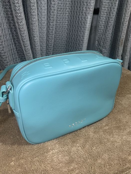 Crossbody Bag with Zip Aqua Green- Replay