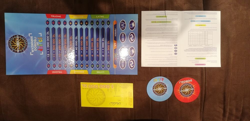 Gra planszowa Milionerzy dorośli vs dzieci