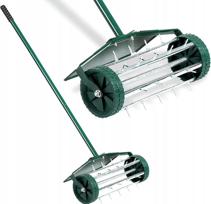 Aerator Wertykulator Ręczny Walcowy Kolce do Trawy Trawnika Murawy