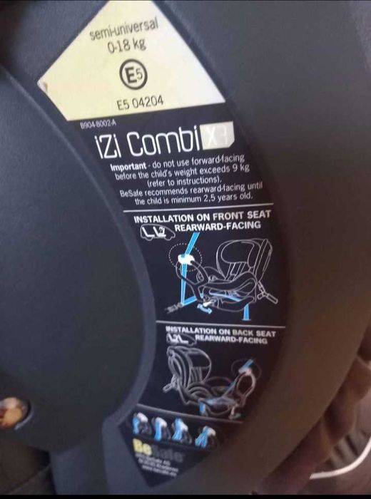 Cadeira auto Be Safe Izi Combi X3