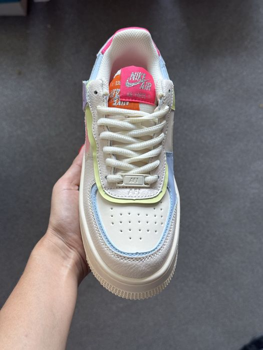 Нові кросівки Nike Air Force 1 Shadow Pale Ivory натуральна шкіра ТОП якість! РОЗПРОДАЖ складу взуття! Розміри 36,37,38,39
