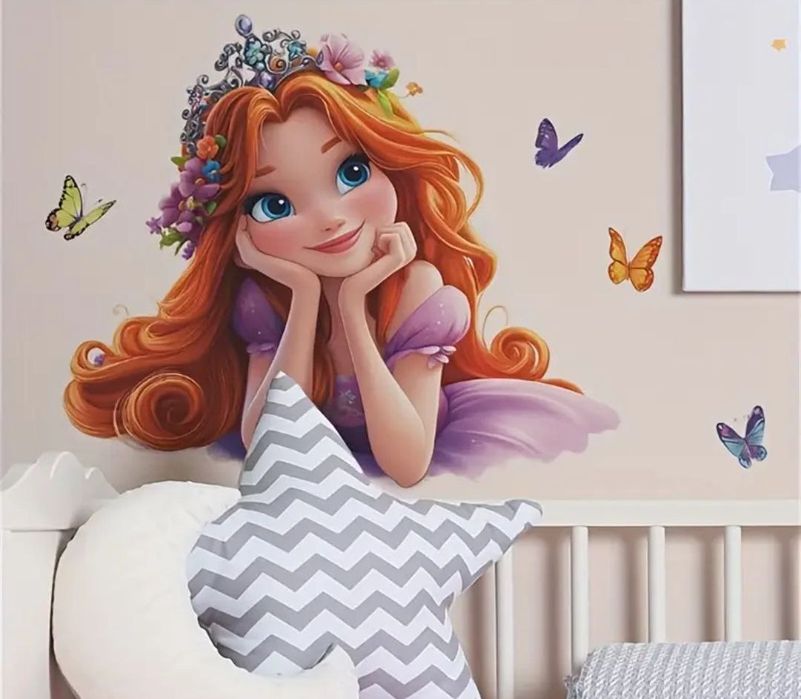 Наліпка на стіну. Декор. Рапунцель