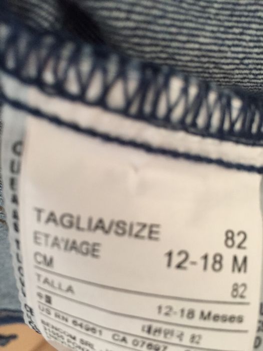 Casaco jeans Benetton 12/18meses