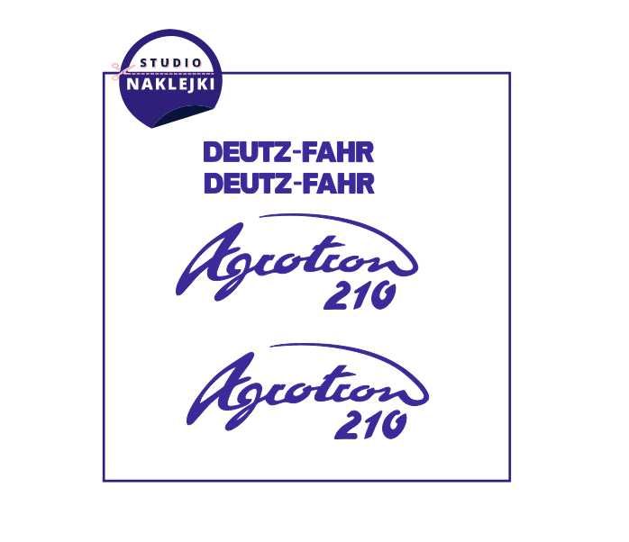 Naklejki Deutz-Fahr Agrotron 210 Ciągnik Traktor Nalepki