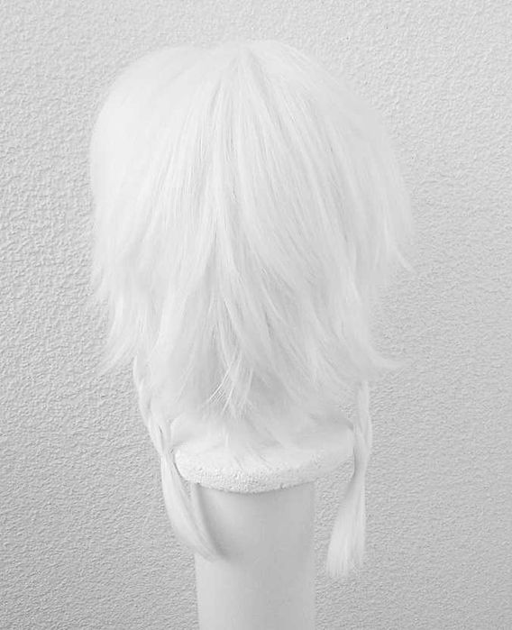 Biała krótka peruka z warkoczami cosplay wig Eli Clark Identity V
