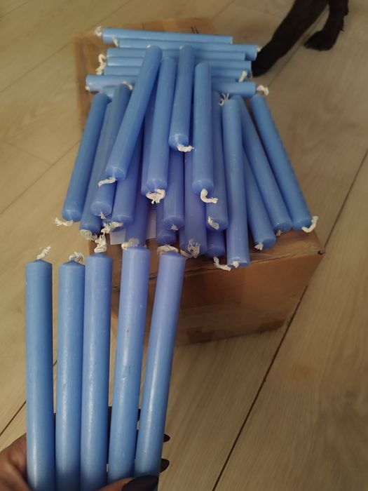 200 velas azuis , vela de ritual, vela palito