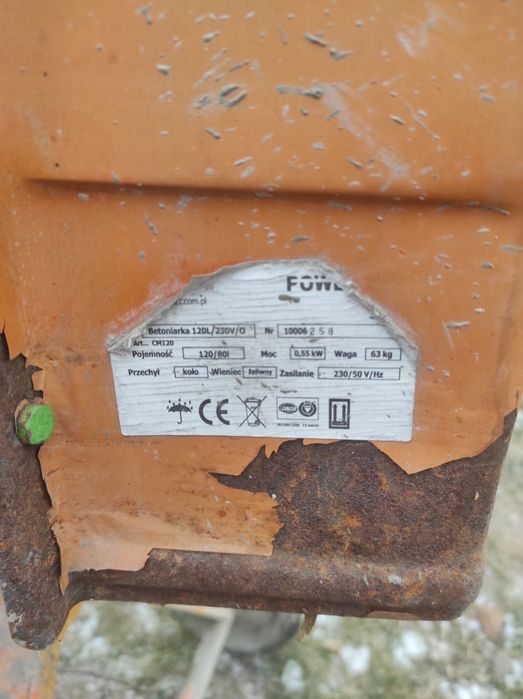 Betoniarka 120l - mieszadło