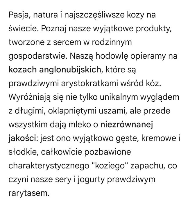 Sery mleko  kozie od kozy anglonubijskie