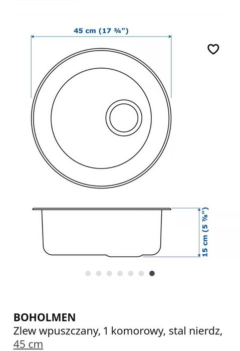 Zlew kuchenny okragly w zestawie z syfonem