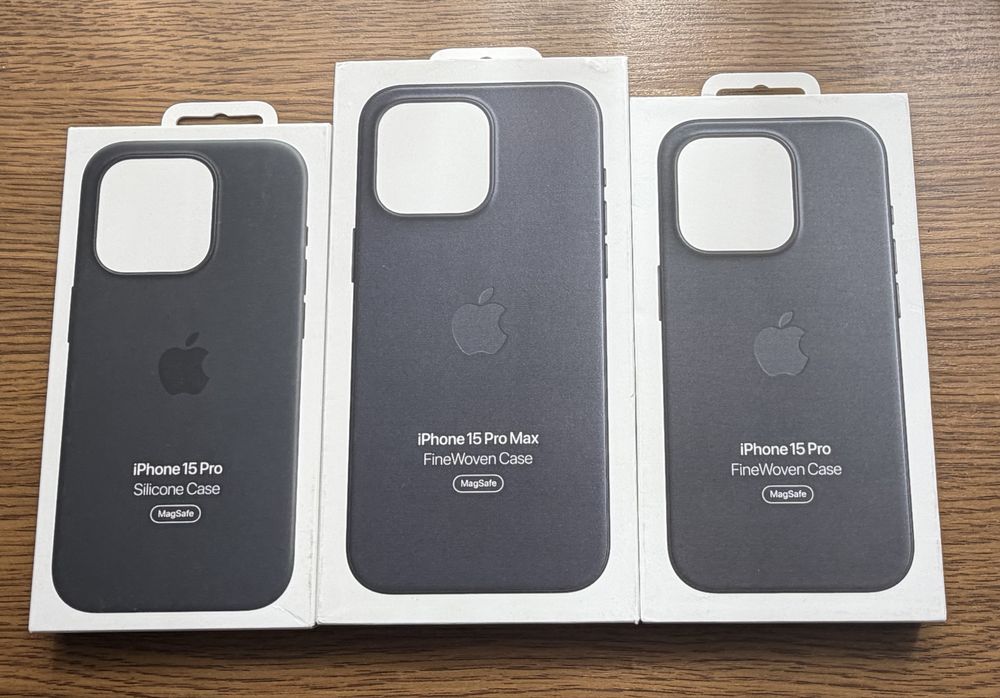 ОРИГІНАЛ Apple iPhone 15 Pro & 15 Pro Max BLACK FineWoven Silicone Case ЧОХОЛ