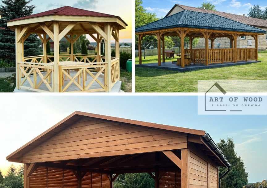 Altany, wiaty, pergole i tarasy z drewna – klasyczne i nowoczesne