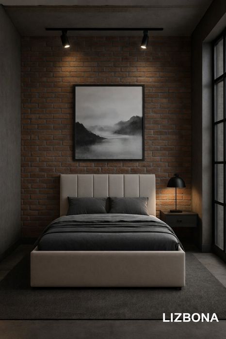 Łóżko tapicerowane z zagłówkiem | Nowoczesne | HIT