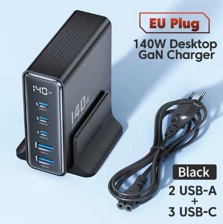 Швидка зарядка Toocki 140W + бонус кабель 240W Type-C Type-C