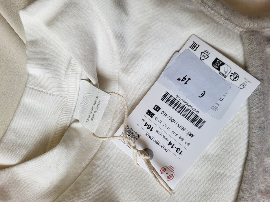 Водолазка zara білий гольф для дівчинки 148