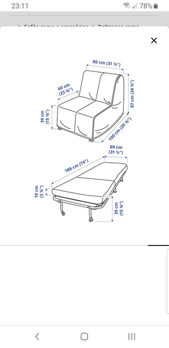 Poltrona sofa cama Lycksele ikea