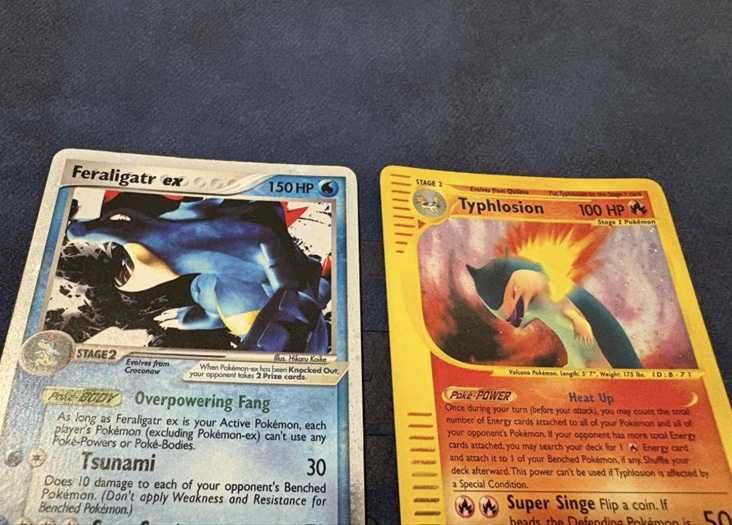 Feraligatr ex + Typhlosion Vintage Pokémon – Originais