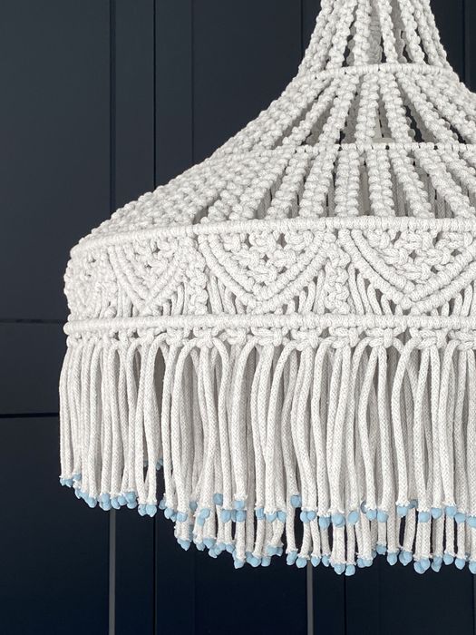 Żyrandol wiązany Makrama