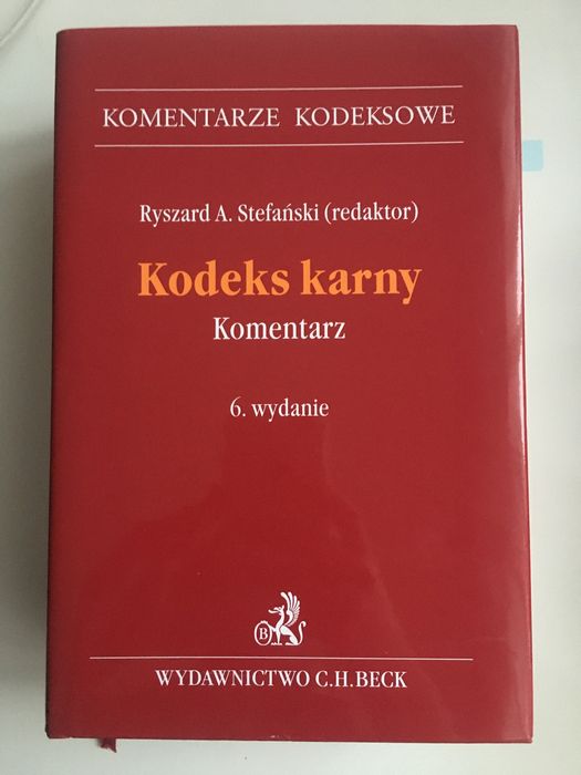 Komentarz. Kodeks karny. Stefański, 2023