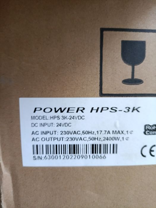 Інвертор гібрідний POWER hps-3k-24vdc, чиста сінусоіда. 2400W