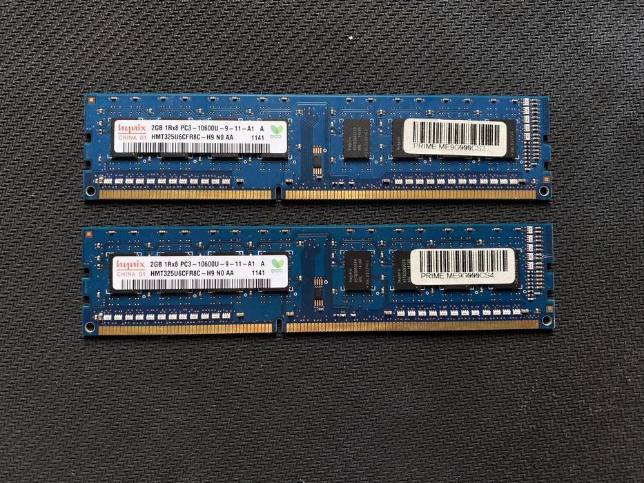4gb ddr3 2 по 2gb комплект оперативна память працююча