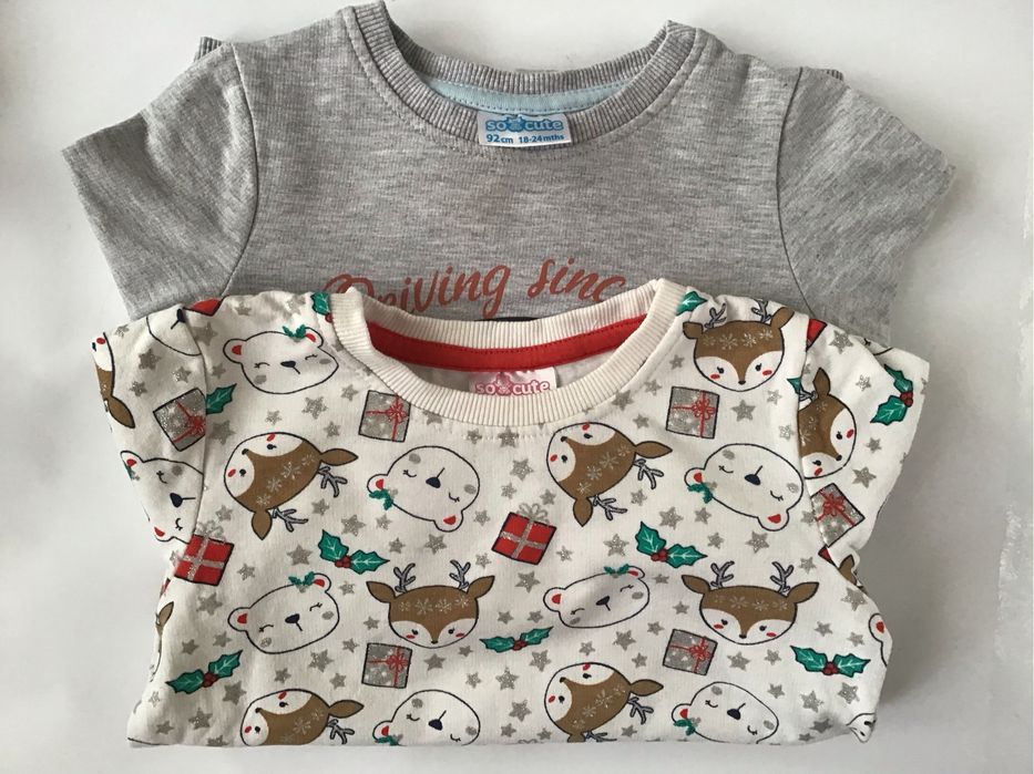 Zestaw dla dziecka bluza z reniferem + spodenki rozmiar 86 92 cm