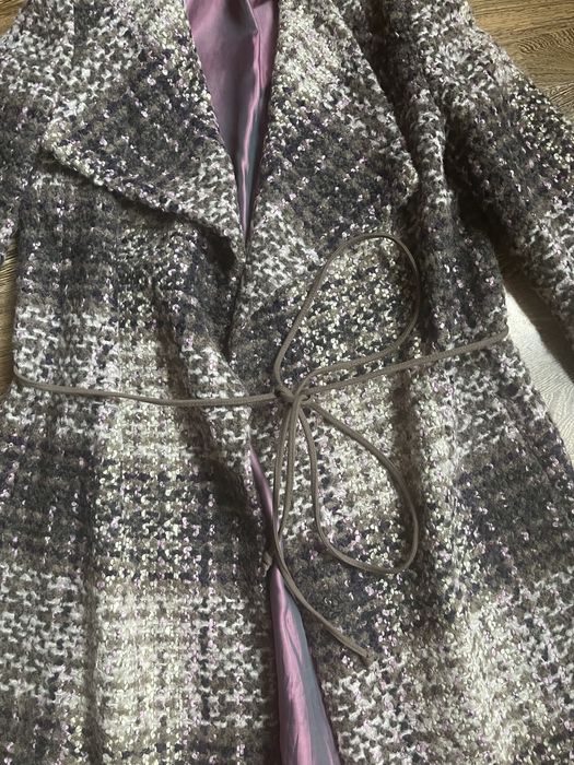 Sisley płaszcz wełniany brązowy roz. 38