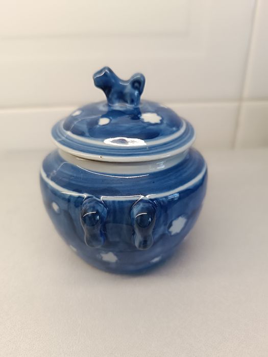 Pote Porcelana. Açúcareiro. Novo 11 cm.