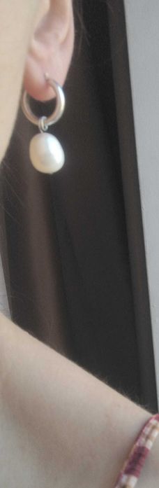 Серьги серебро с барочным жемчугом