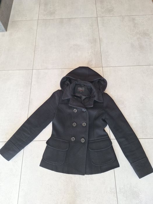 Płaszcz z kapturem wiosna jesień zima 36 / 38