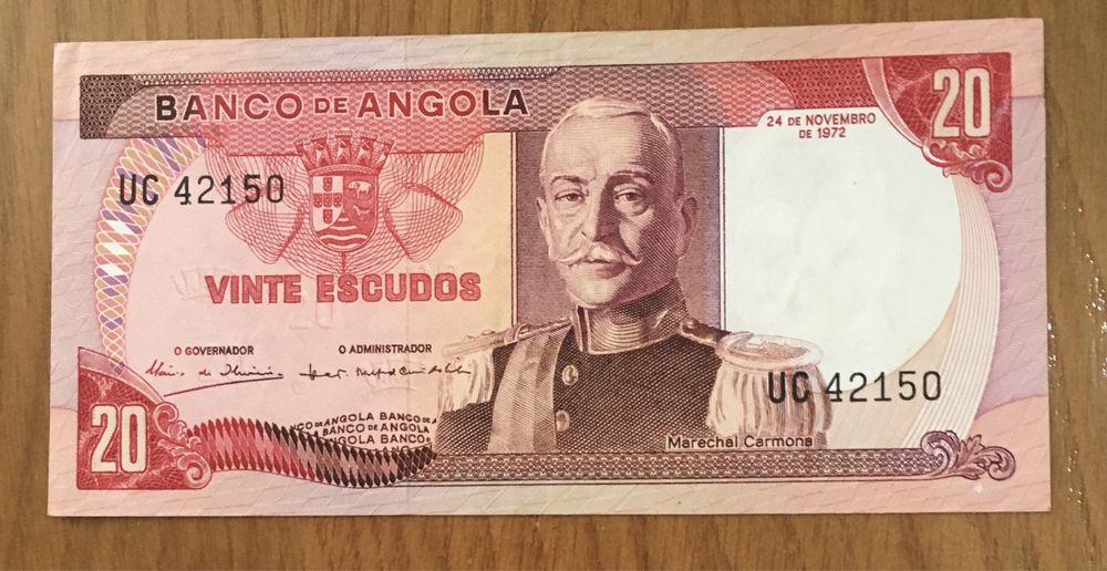 20 escudos, Angola, Marechal Carmona