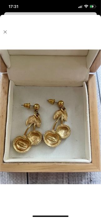 Avon вінтажні сережки вишеньки емаль американський вінтаж