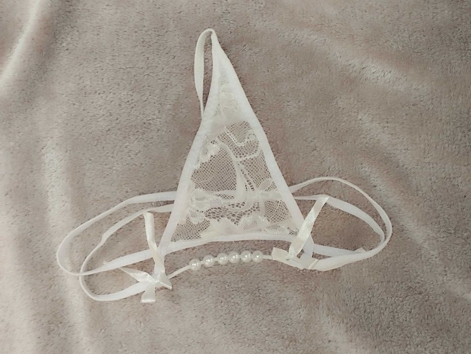 Majtki damskie M paski koraliki