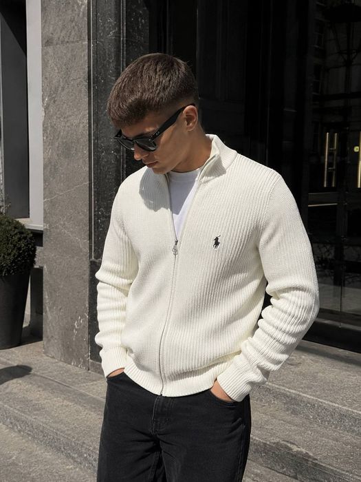 В’язаний зіп кардиган Polo Ralph Lauren/ теплий зіп світшот поло ральф лаурен/ кофта на замке/ кофта на блискавці/ зіпка