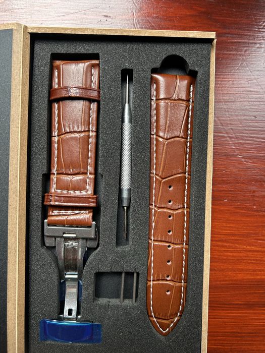 Pasek do zegarka 21 + 22 mm skóra Genuie Leather