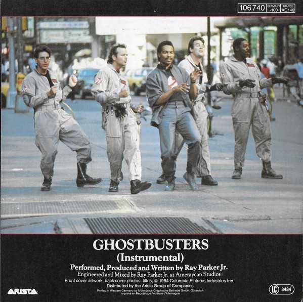 Ray Parker Jr. ‎– Ghostbusters Single 7"