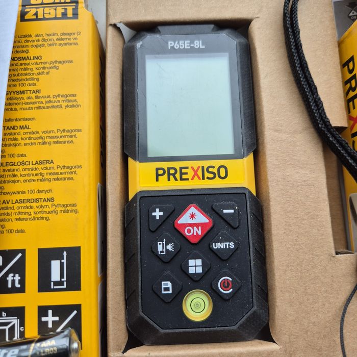 ЛАЗЕРНИЙ ДАЛЕКОМІР PREXICO лазерний метр розрахунок об'єму площі 65M