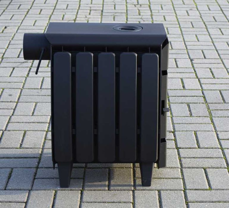 6 кВт! 4мм! Усиленная топка! Печь буржуйка с плитой и задним дымоходом