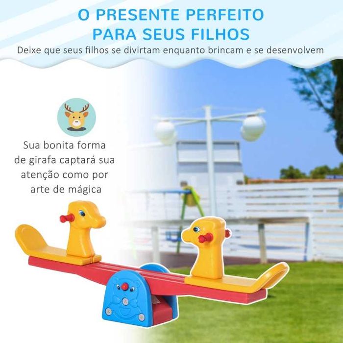 Baloiço Infantil em Forma de Girafa para Interior e Exterior (NOVO)