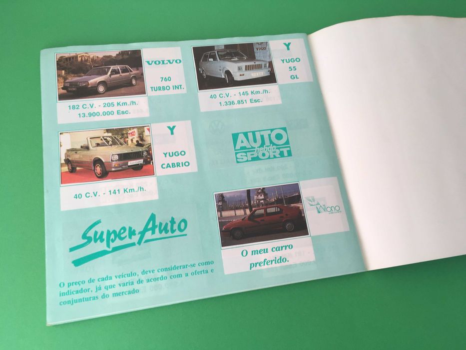 Rara caderneta de Cromos Super Auto Completa Anos 80