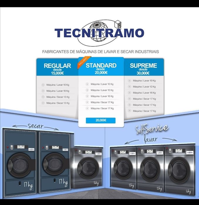 Self-service lavandaria a sua independência