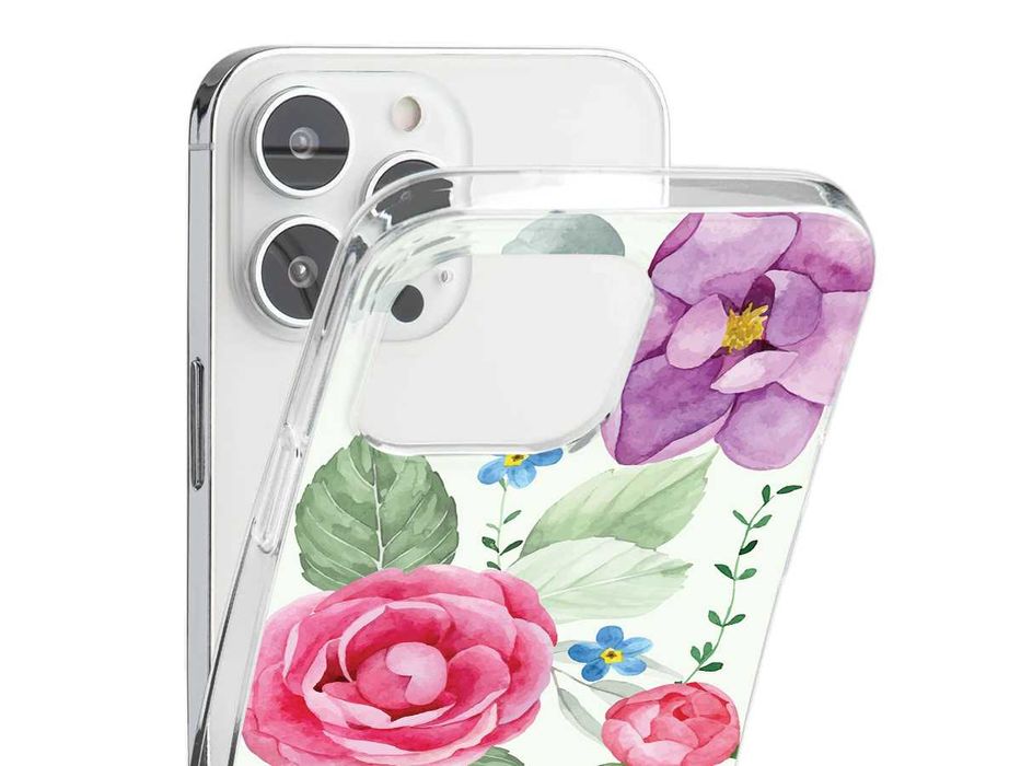 Capas silicone com Flores aguarela para telemóveis Xiaomi Redmi e Mi