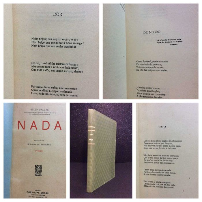 DANTAS. (Júlio) -  Nada. [3.ª EDIÇÃO], 1923
