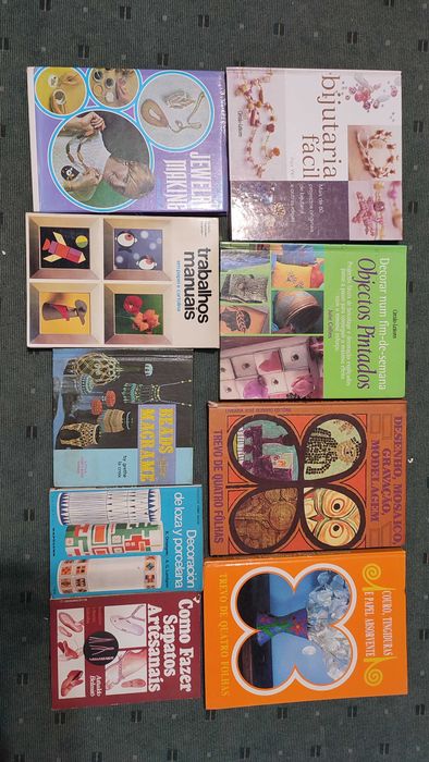 Lote 9 livros sobre Trabalho Manuais