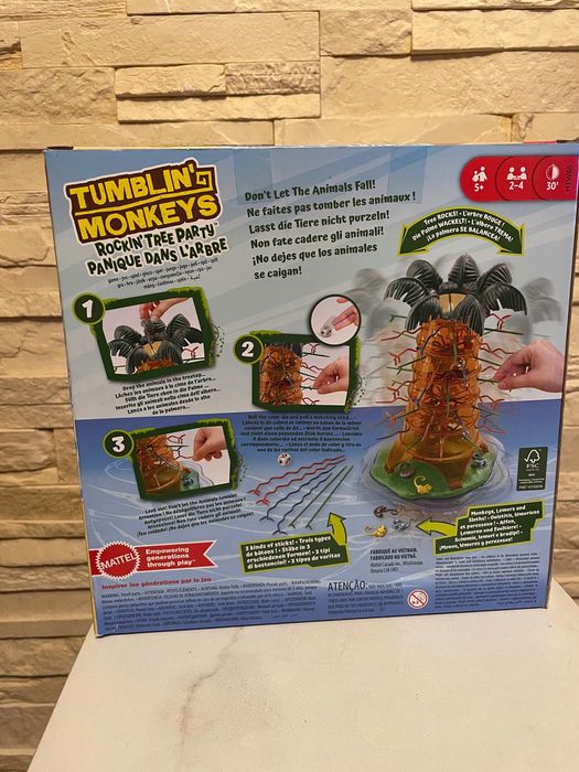 mattel games uratuj małpki przed upadkiem gra zręcznościowa logiczna