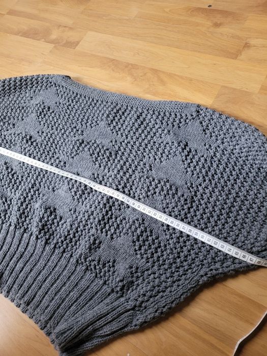 Sweter damski ażurowy,szary,rozmiar M/L