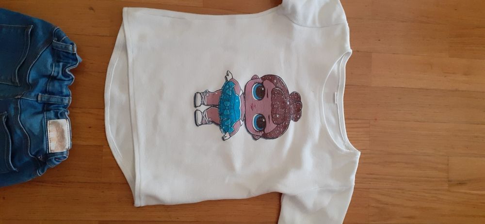 Calça 4-5 anos 110cm + camisola lol