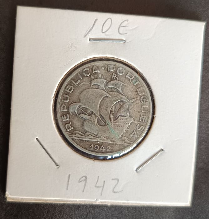 5$00 em prata de 1942 as caravelas portuguesas
