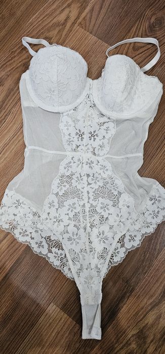 Эротическое боди пеньюар PinK Victoria's Secret ESSENTIALS H&M