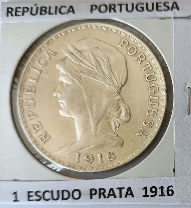 3 Moedas De 1 escudo em   Prata  da Primeira  República Portuguesa