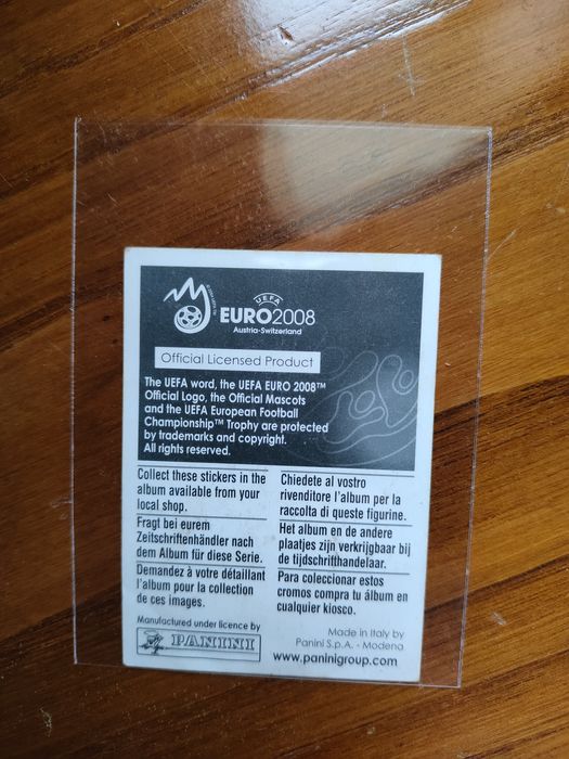 Cromo CR7 Cristiano Ronaldo Euro 2008 UEFA Panini